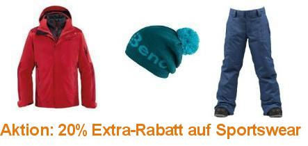 Amazon-Gutschein: Nochmal 20 Prozent Rabatt auf Sportswear